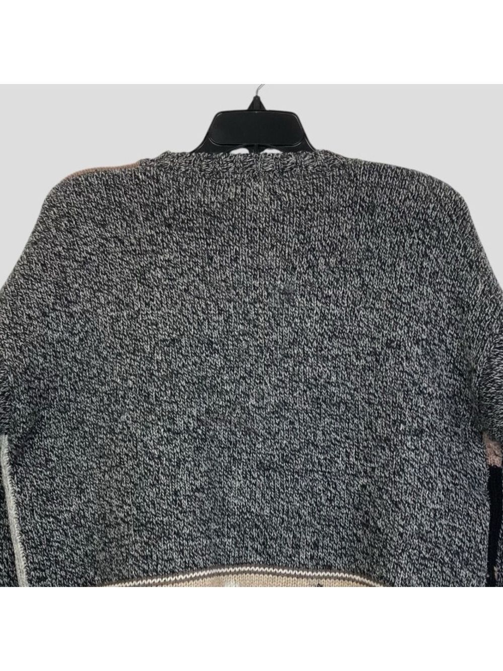 Vintage Eddie Bauer Patchwork Cable Crochet Knit Sweater Cozy Nordic Design Sz.L - Picture 10 of 12